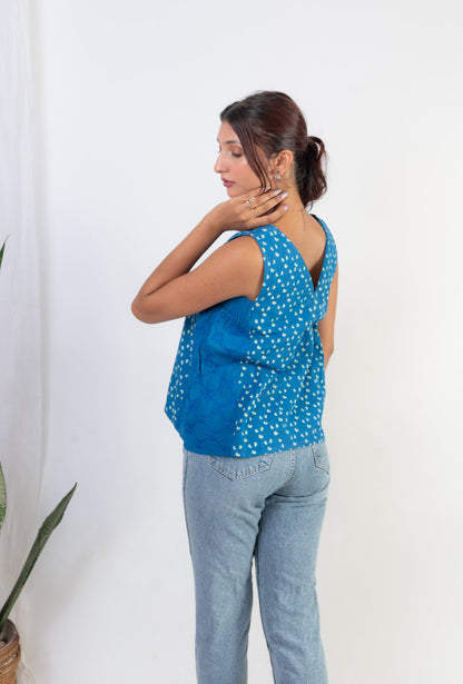 Iris Indigo Top