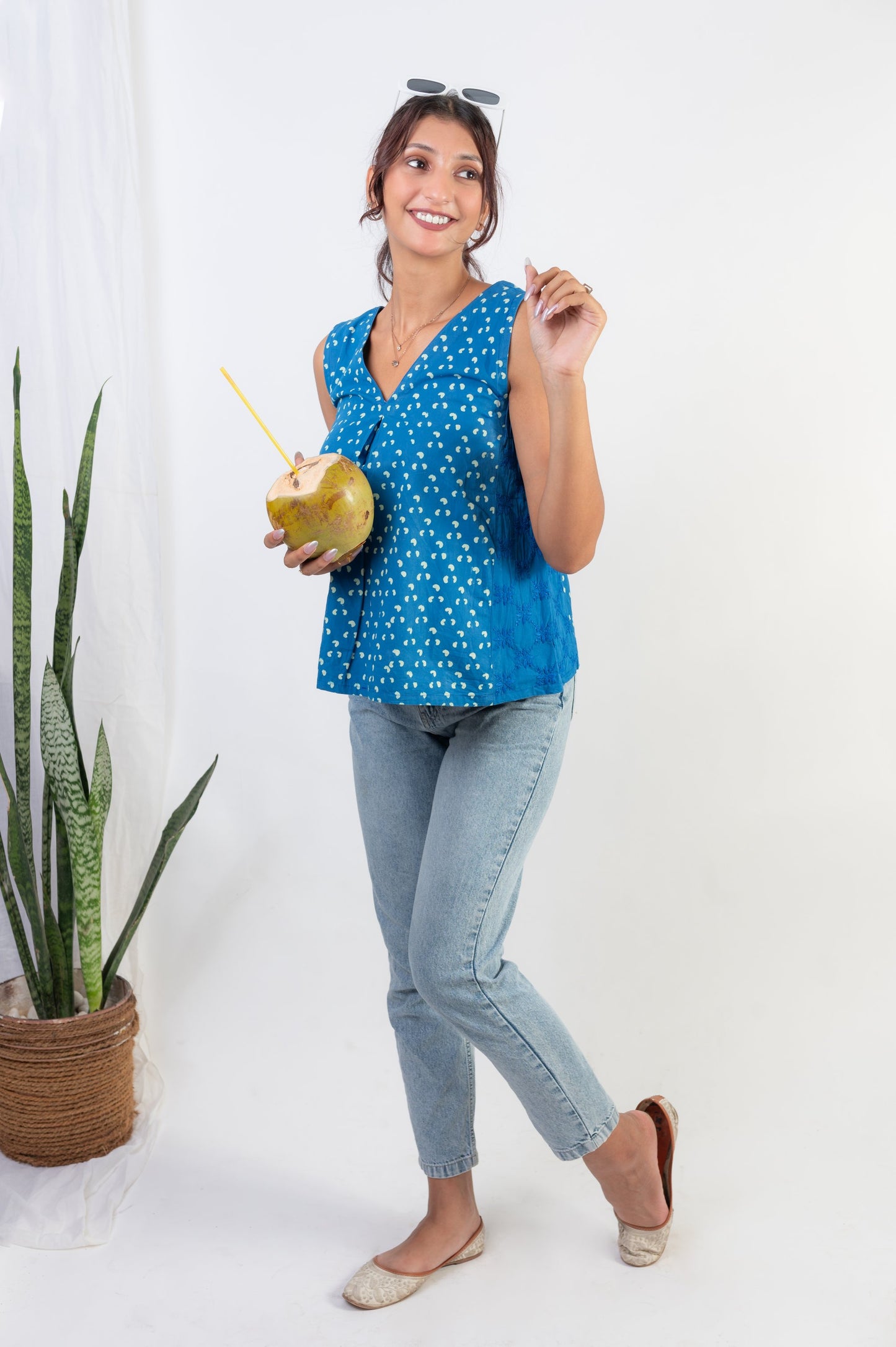 Iris Indigo Top