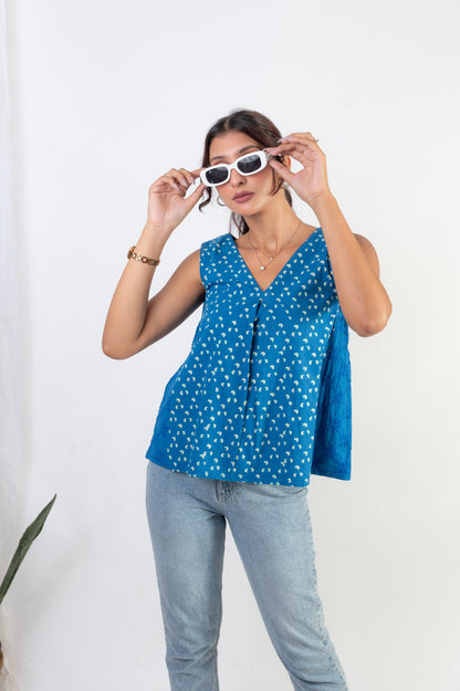 Iris Indigo Top