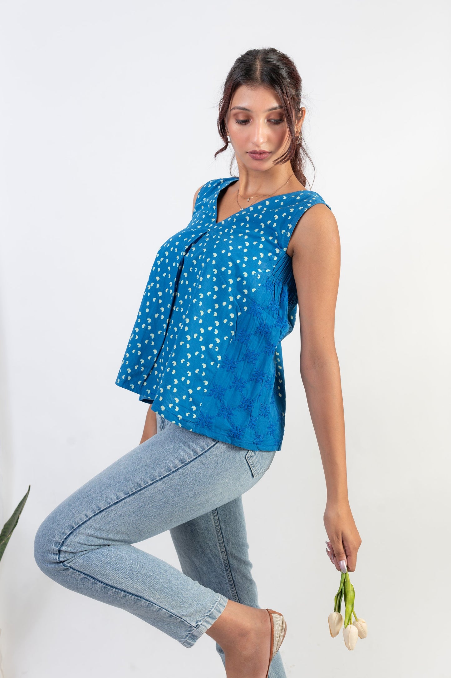 Iris Indigo Top