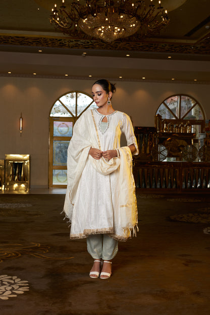 Ivory Noor Anarkali Suit