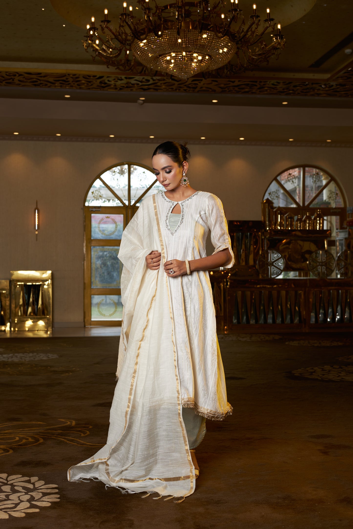 Ivory Noor Anarkali Suit