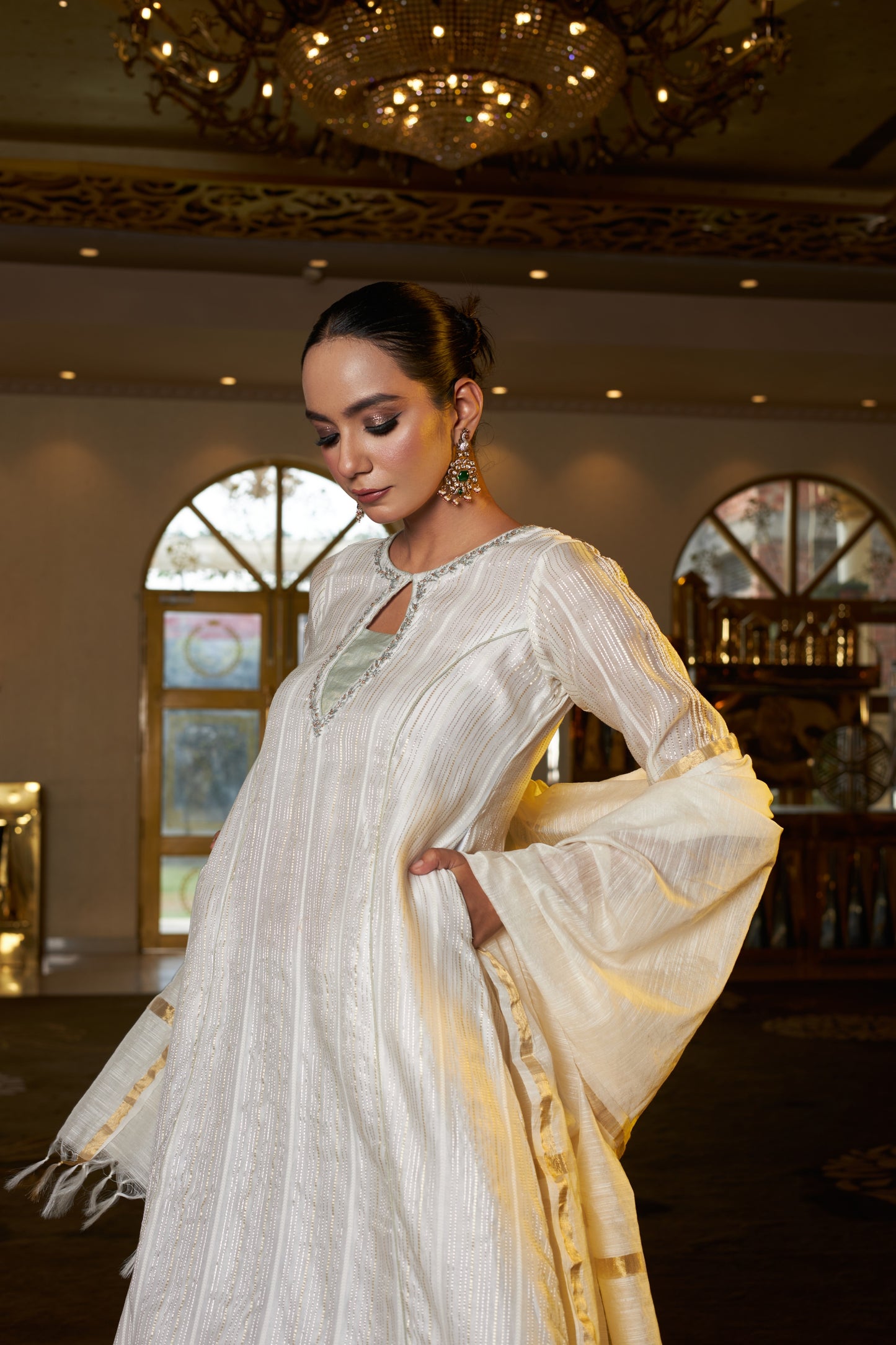 Ivory Noor Anarkali Suit